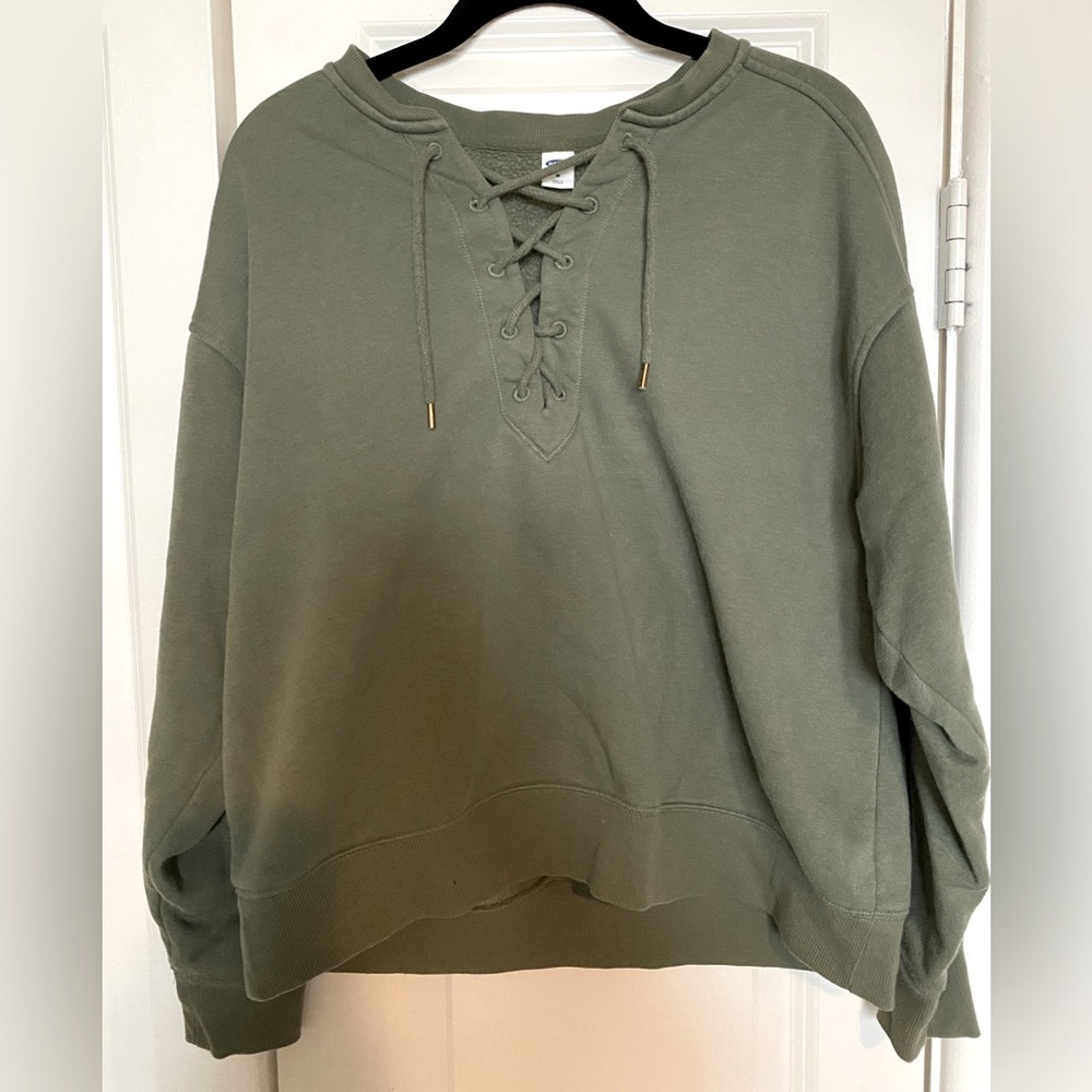 Green Sweatshirt, Old Navy, Size M